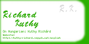 richard kuthy business card