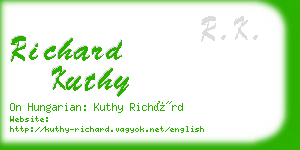 richard kuthy business card
